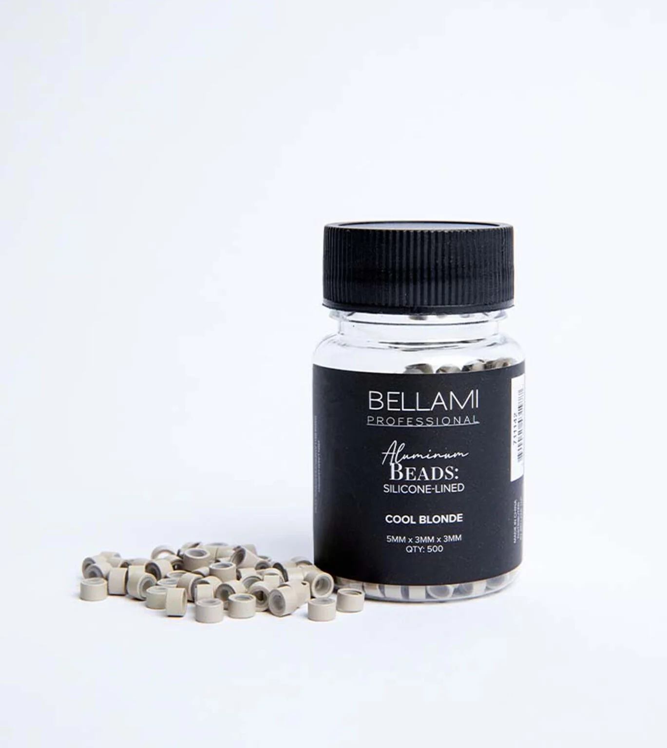 Aluminum Beads Color Silicone-Lined (Volume Weft/Hand-Tied Weft), Cool Blonde 5mm x 3mm x 3mm