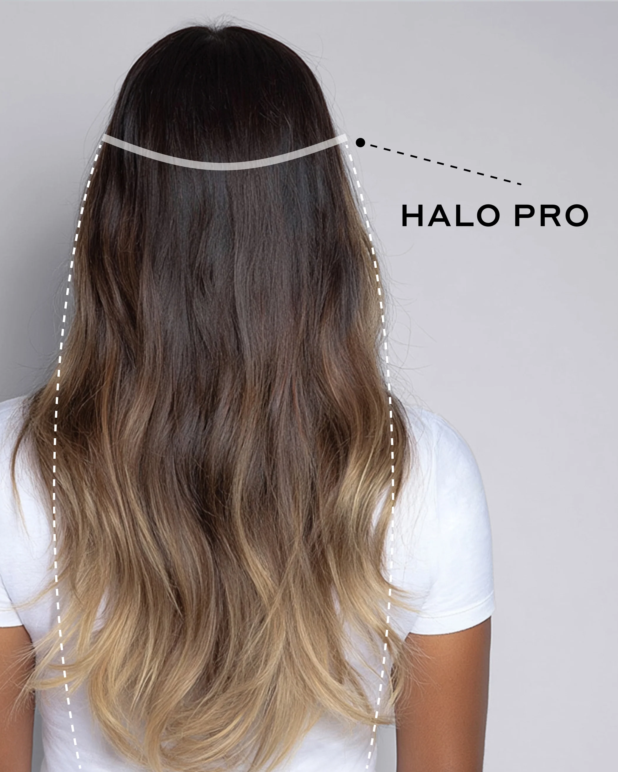 Halo Pro Extensions Kit, Dark Brown/Dirty Blonde #2/18 Balayage