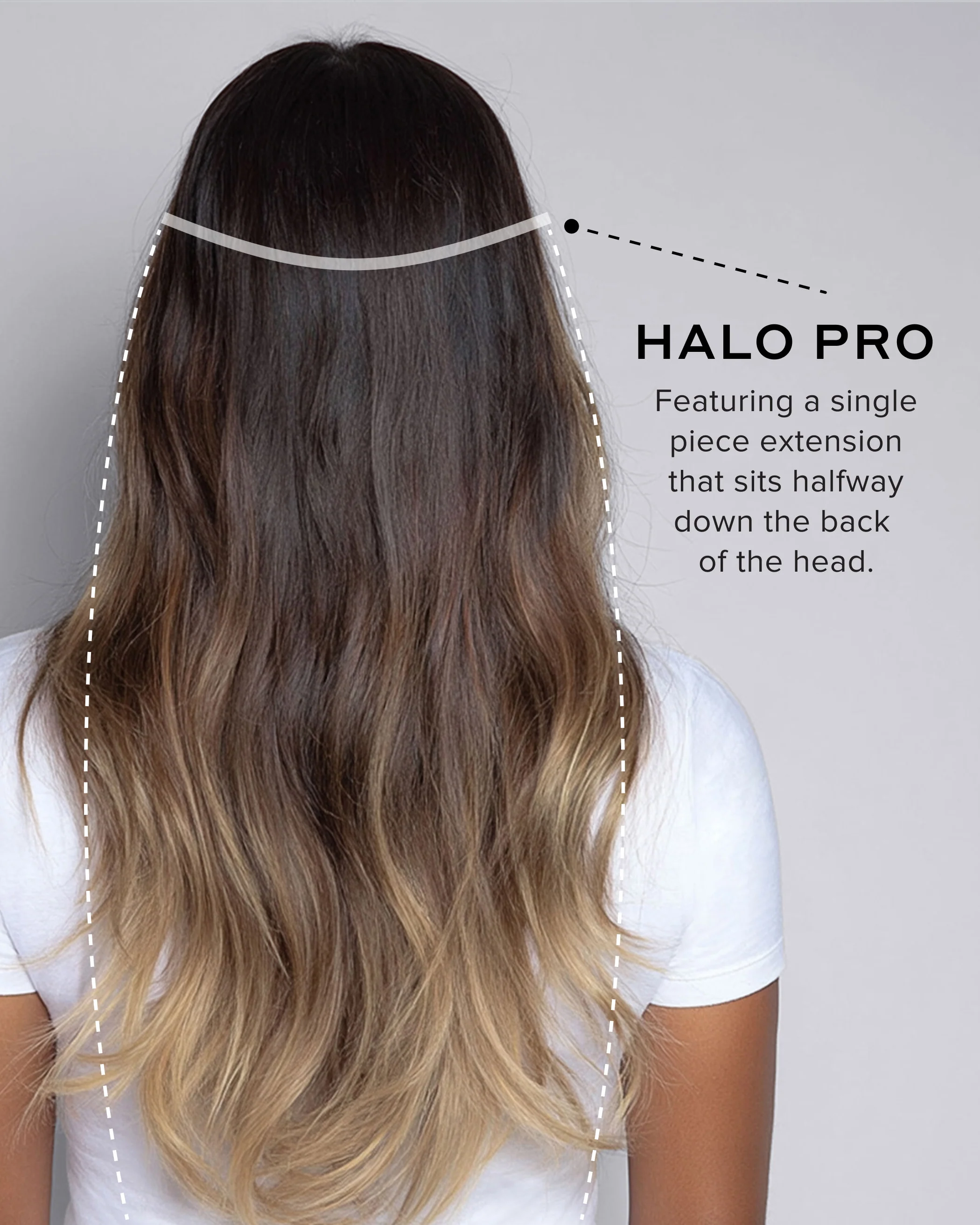 Halo Pro Extensions Kit, Dark Brown/Dirty Blonde #2/18 Balayage - Image 11