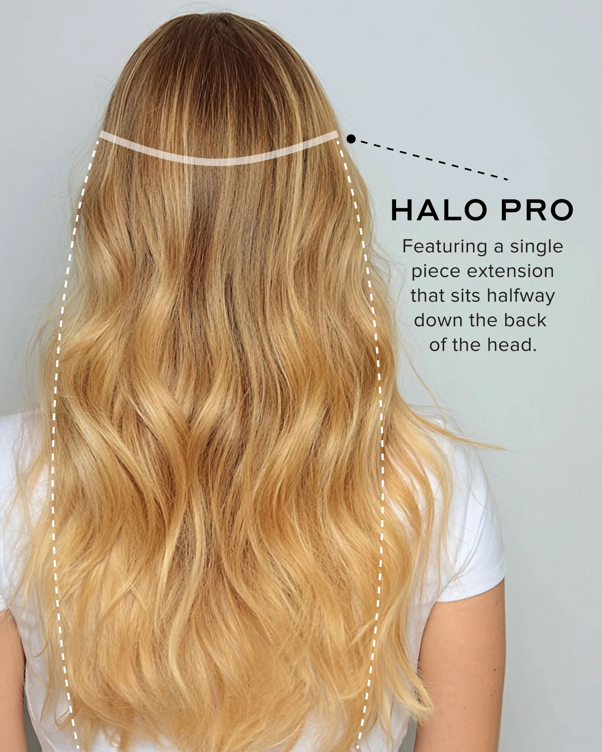 Halo Pro Extensions Kit, Golden Hour Blonde #8/18/613 Balayage - Image 11