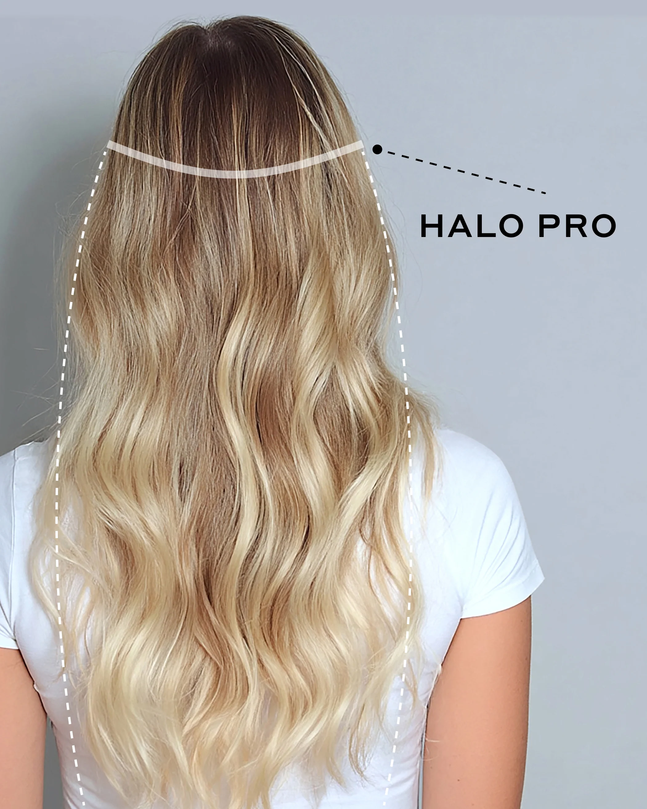 Halo Pro Extensions Kit, Pearl Blonde #8C/88 Rooted Highlight