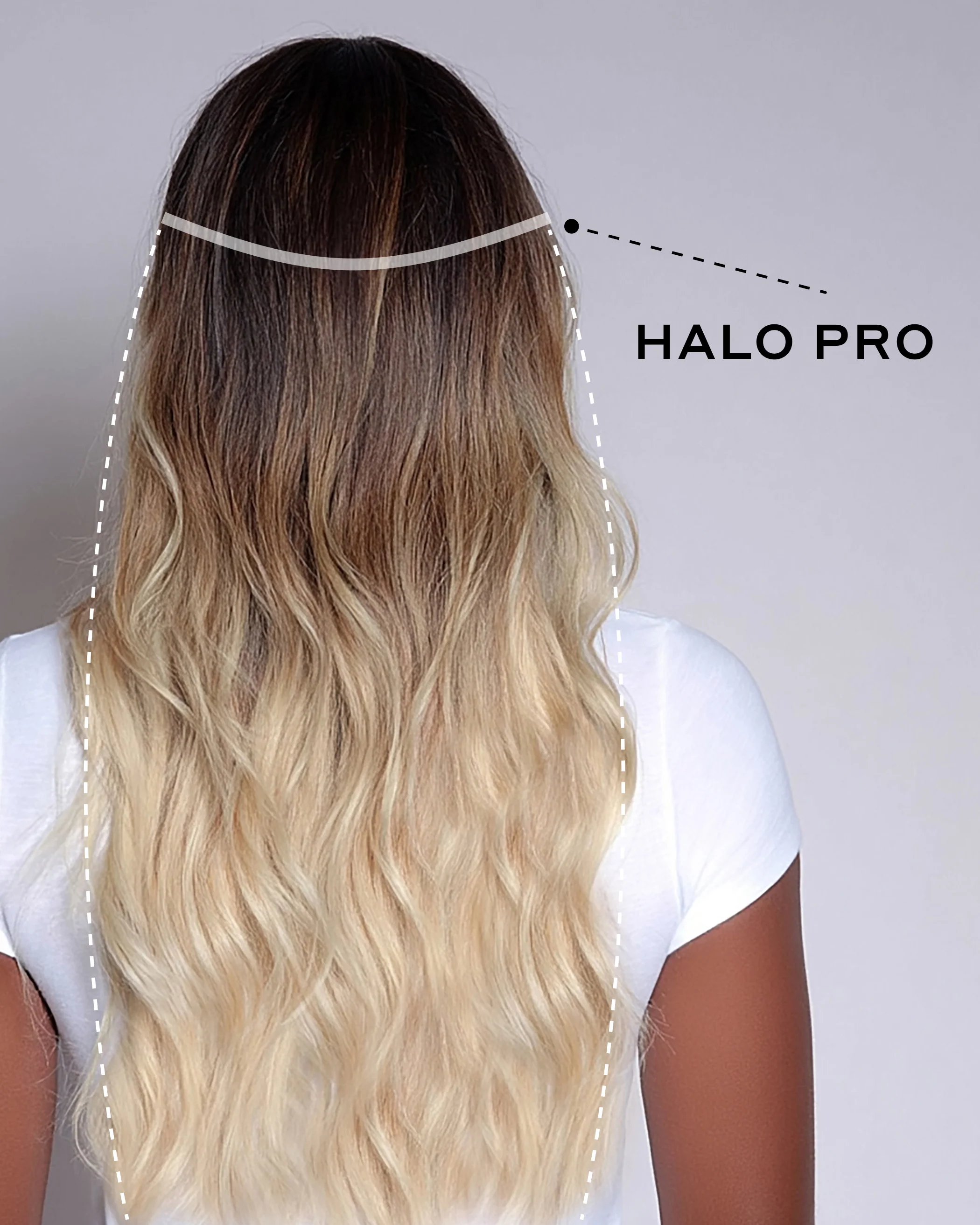 Halo Pro Extensions Kit, White Mocha #3/60 Balayage - Image 2