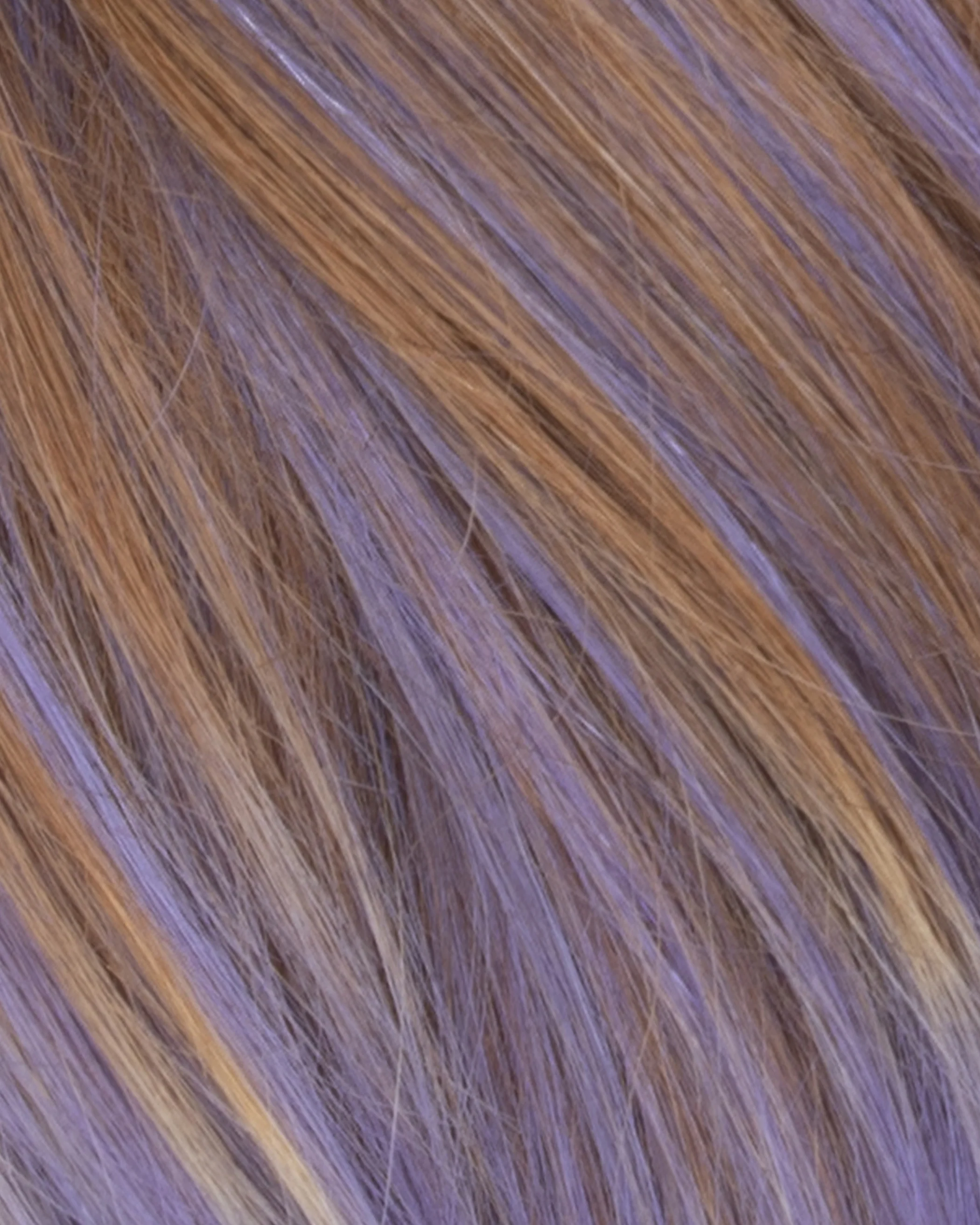 Lace Weft Clip-In, Chestnut Brown/Lavender Ombre