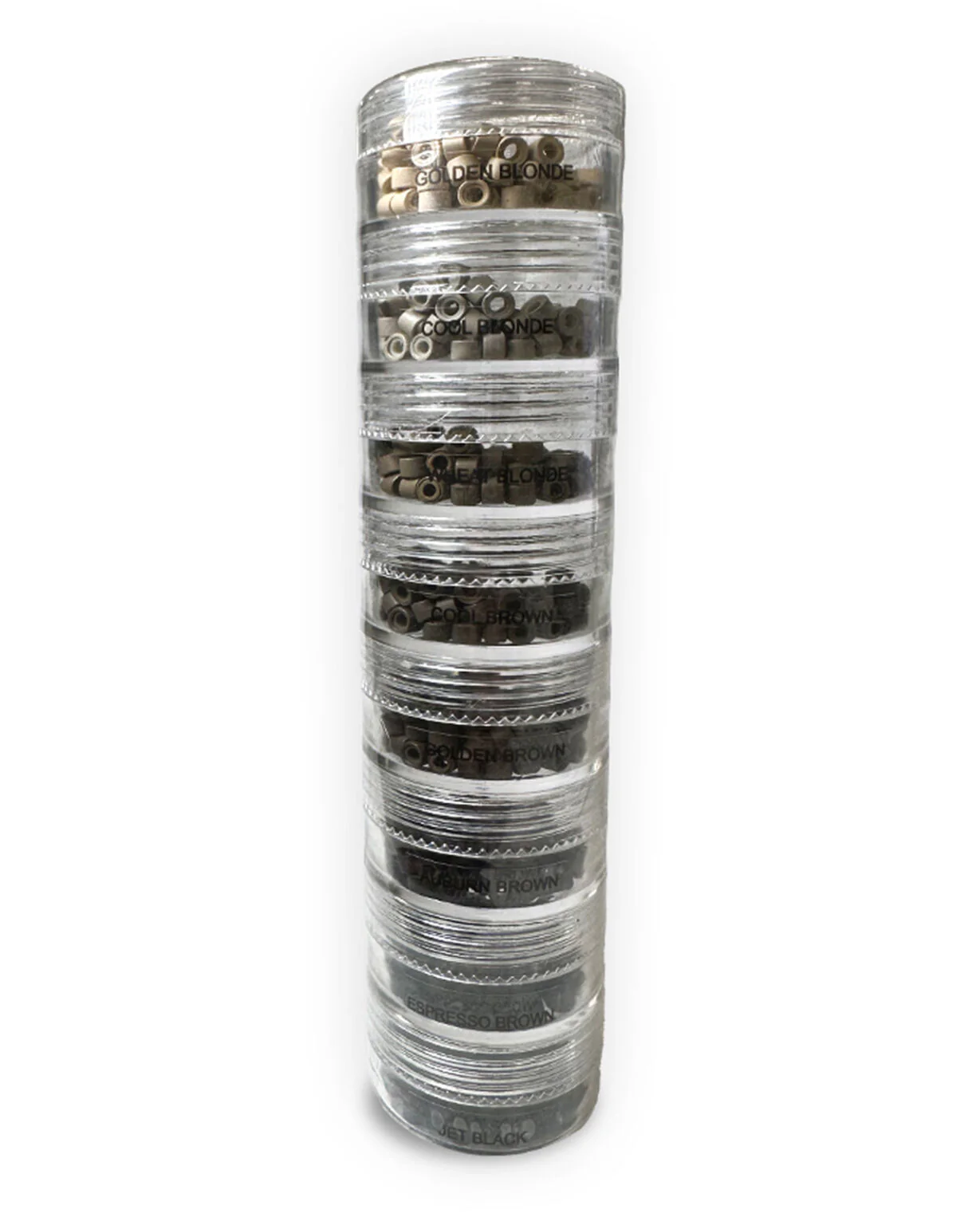 Micro Aluminum Beads Silicone-Lined Variety Stack, 4mm x 2mm x 3mm