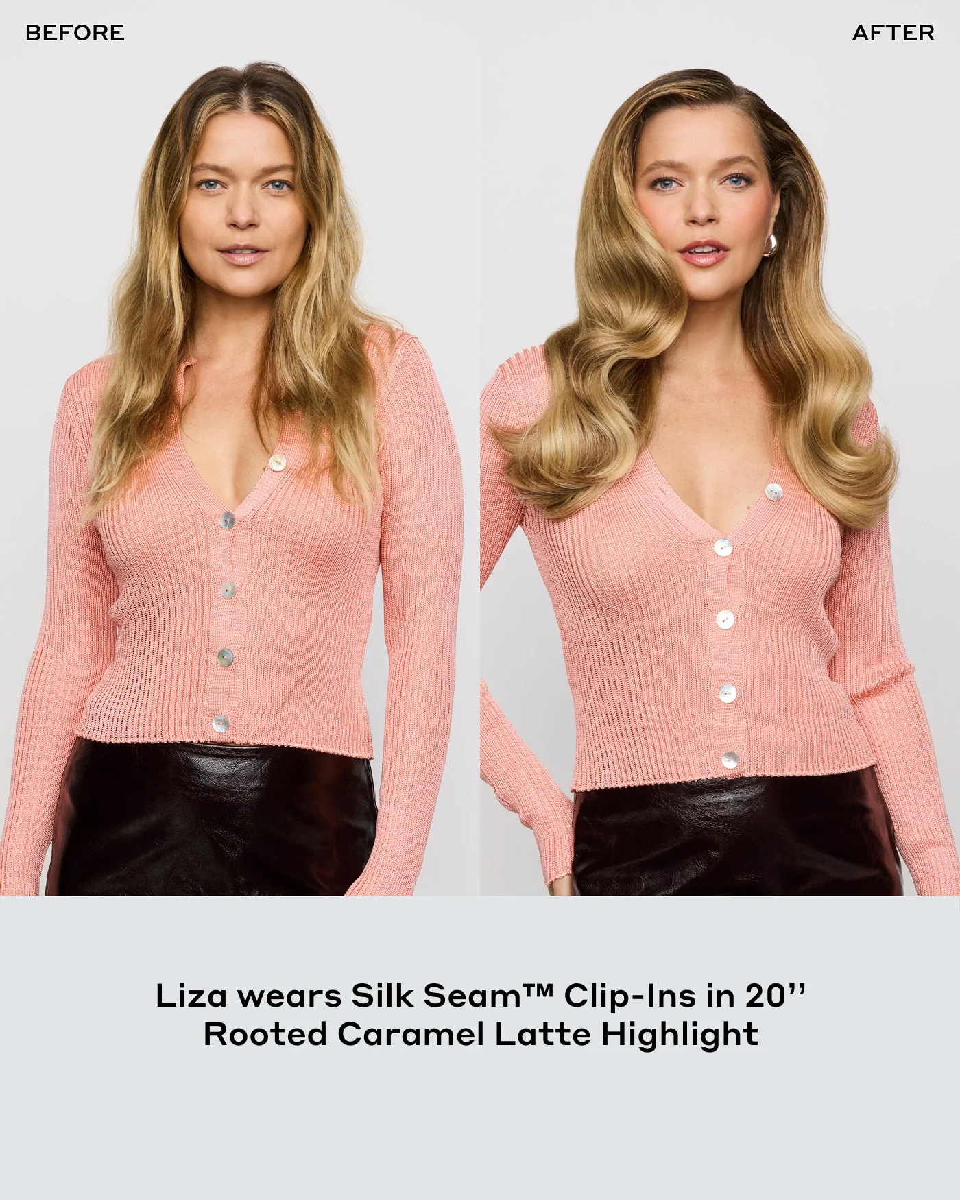 Silk Seam™ Clip-In, Ash Bronde #21/60/16 Highlight - Image 5