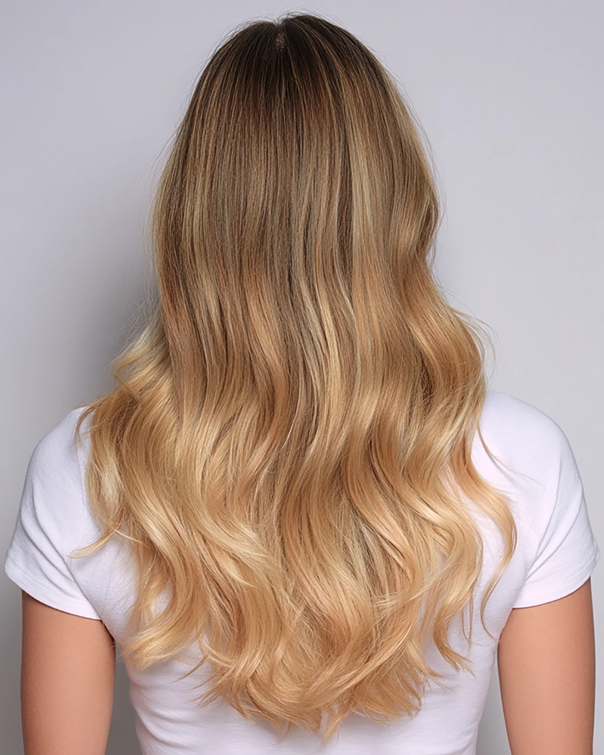 Silk Seam™ Clip-In, Ash Bronde/Strawberry Blonde #21/27 Ombre - Image 3