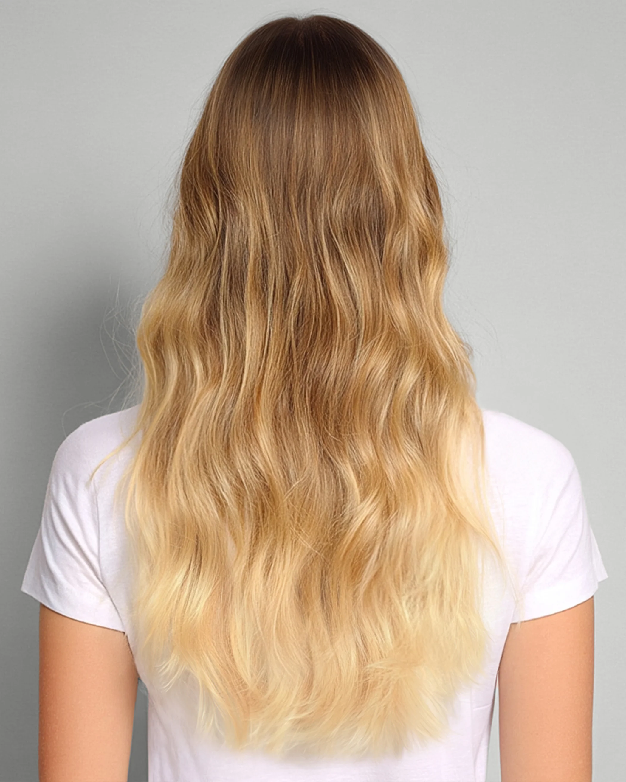 Silk Seam™ Clip-In, Ash Brown/Honey Blonde #8/20/24/60 Rooted - Image 3