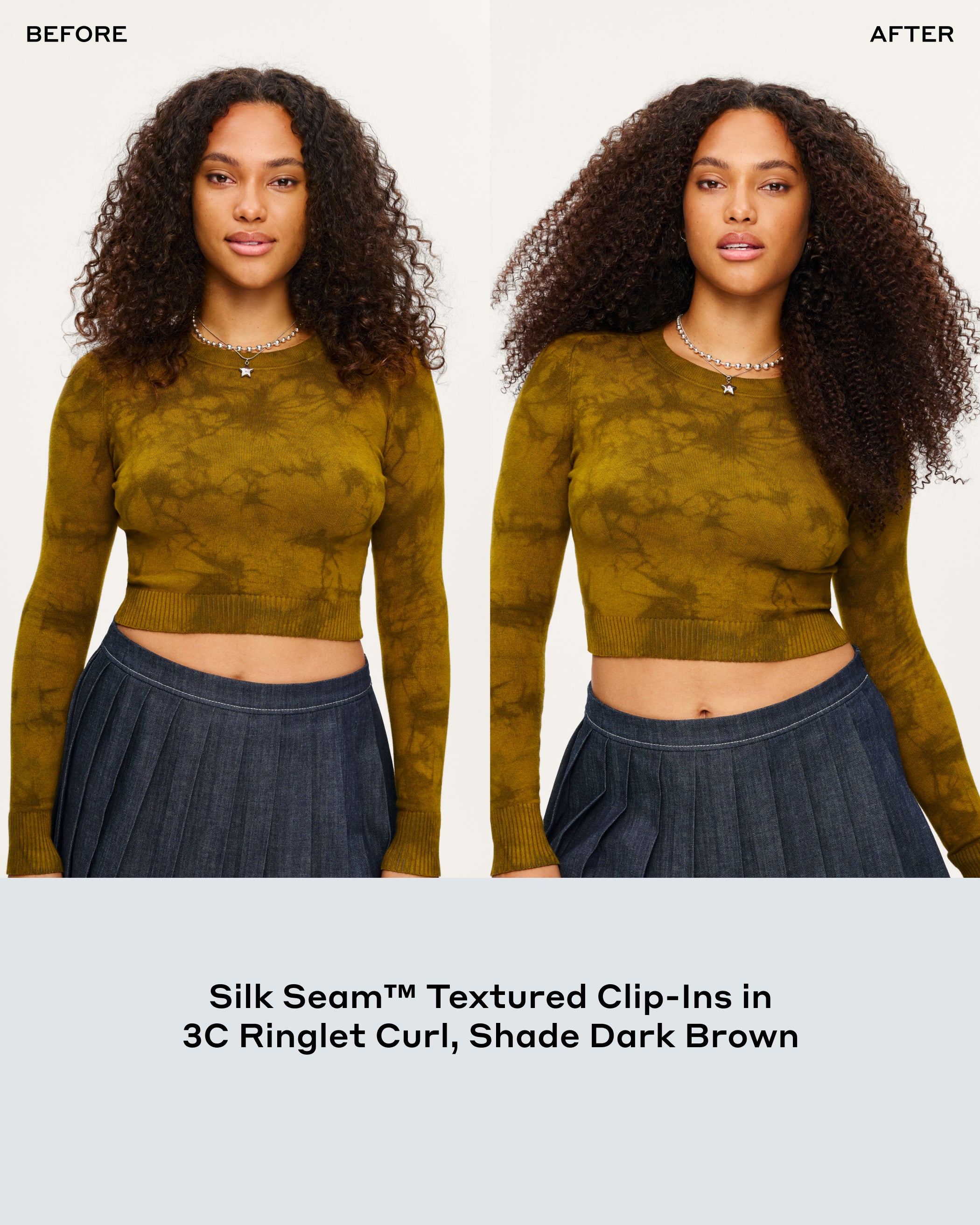 Silk Seam™ Textured Clip-In, Chestnut Brown #6 Natural 3C - Image 2