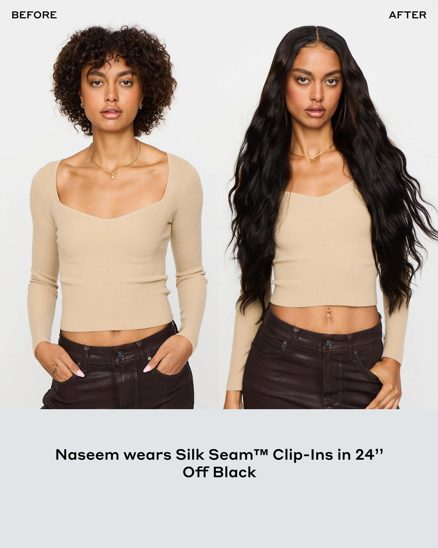 Silk Seam™ Clip-In, Chocolate Brown #4 Natural - Image 6