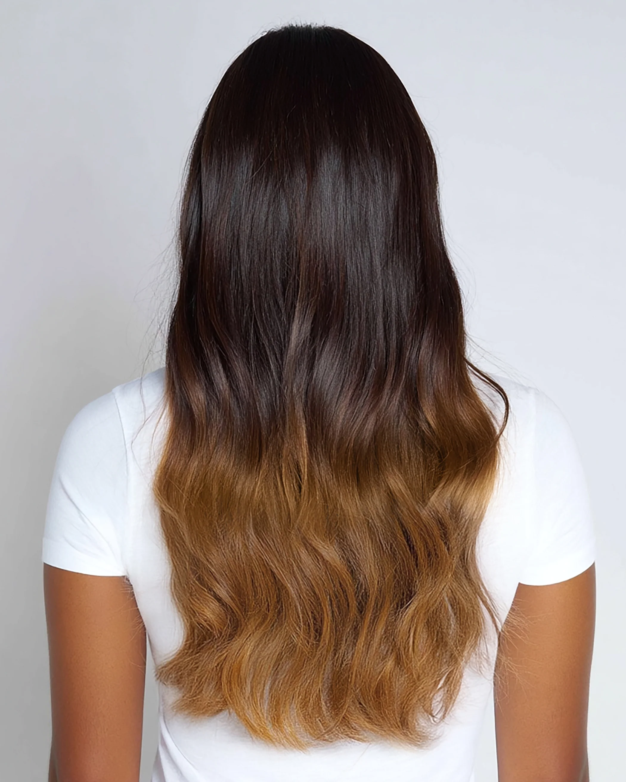 Silk Seam™ Clip-In, Dark Brown/Ash Brown #2/8 Ombre - Image 3