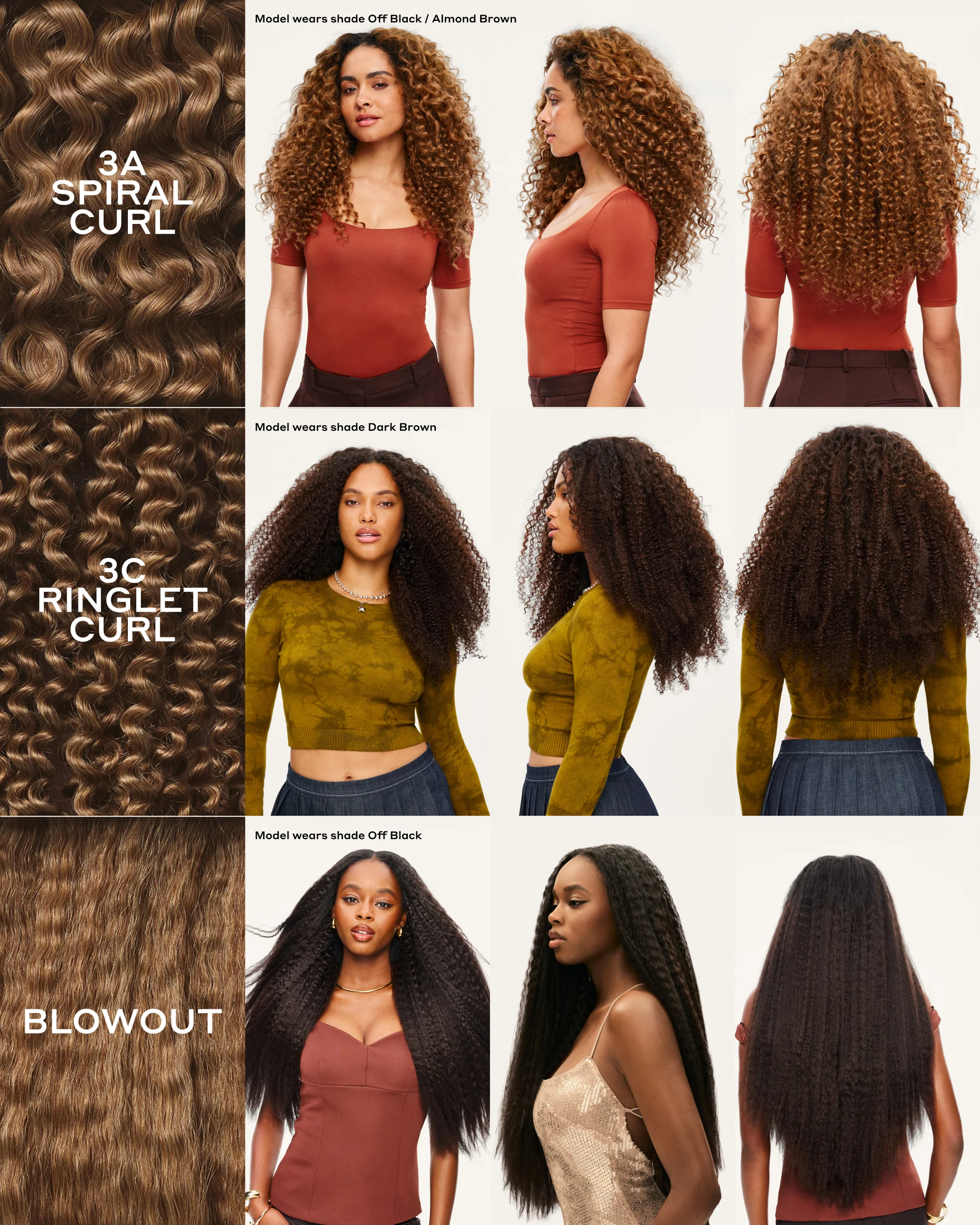 Silk Seam™ Textured Clip-In, Dark Brown/Ash Brown #2/8 Ombre 3A - Image 6