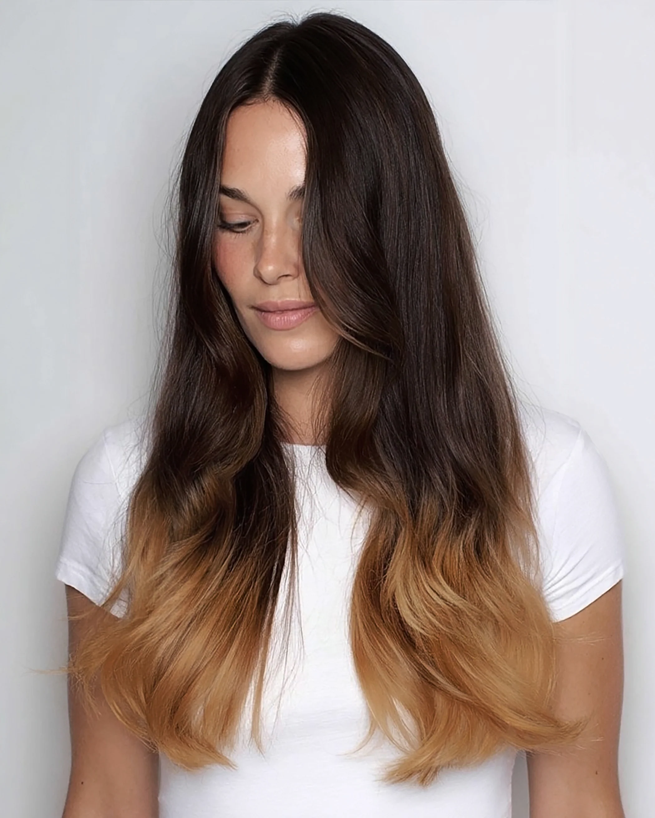 Silk Seam™ Clip-In, Dark Brown/Ash Brown #2/8 Ombre - Image 5
