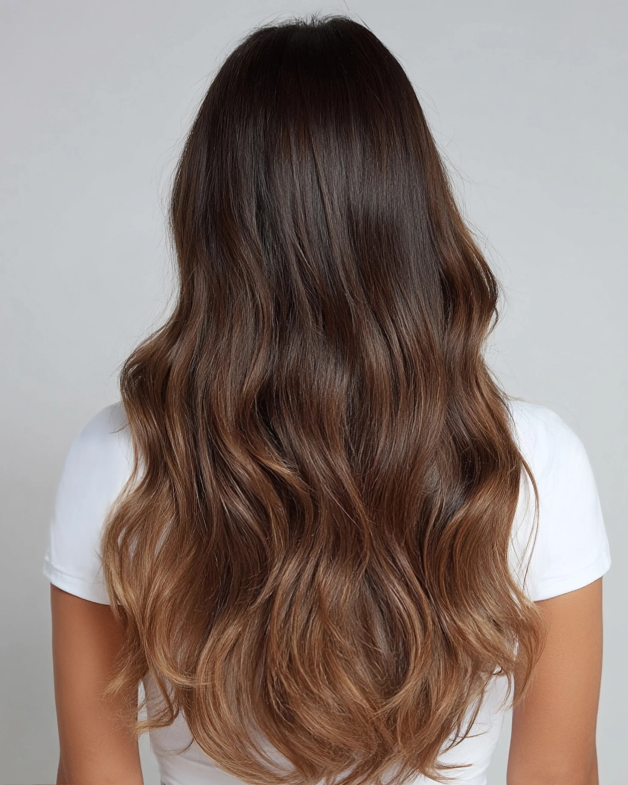 Silk Seam™ Clip-In, Dark Brown/Chestnut Brown #2/6 Balayage - Image 3