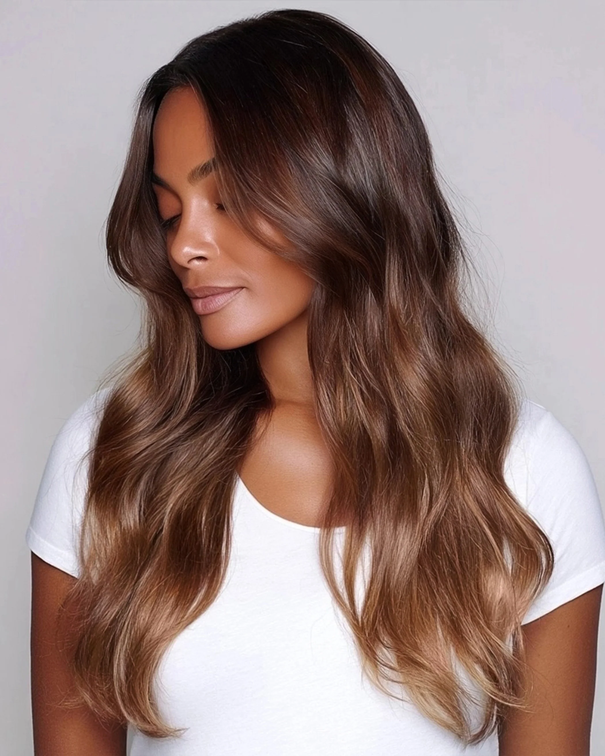 Silk Seam™ Clip-In, Dark Brown/Chestnut Brown #2/6 Balayage - Image 5