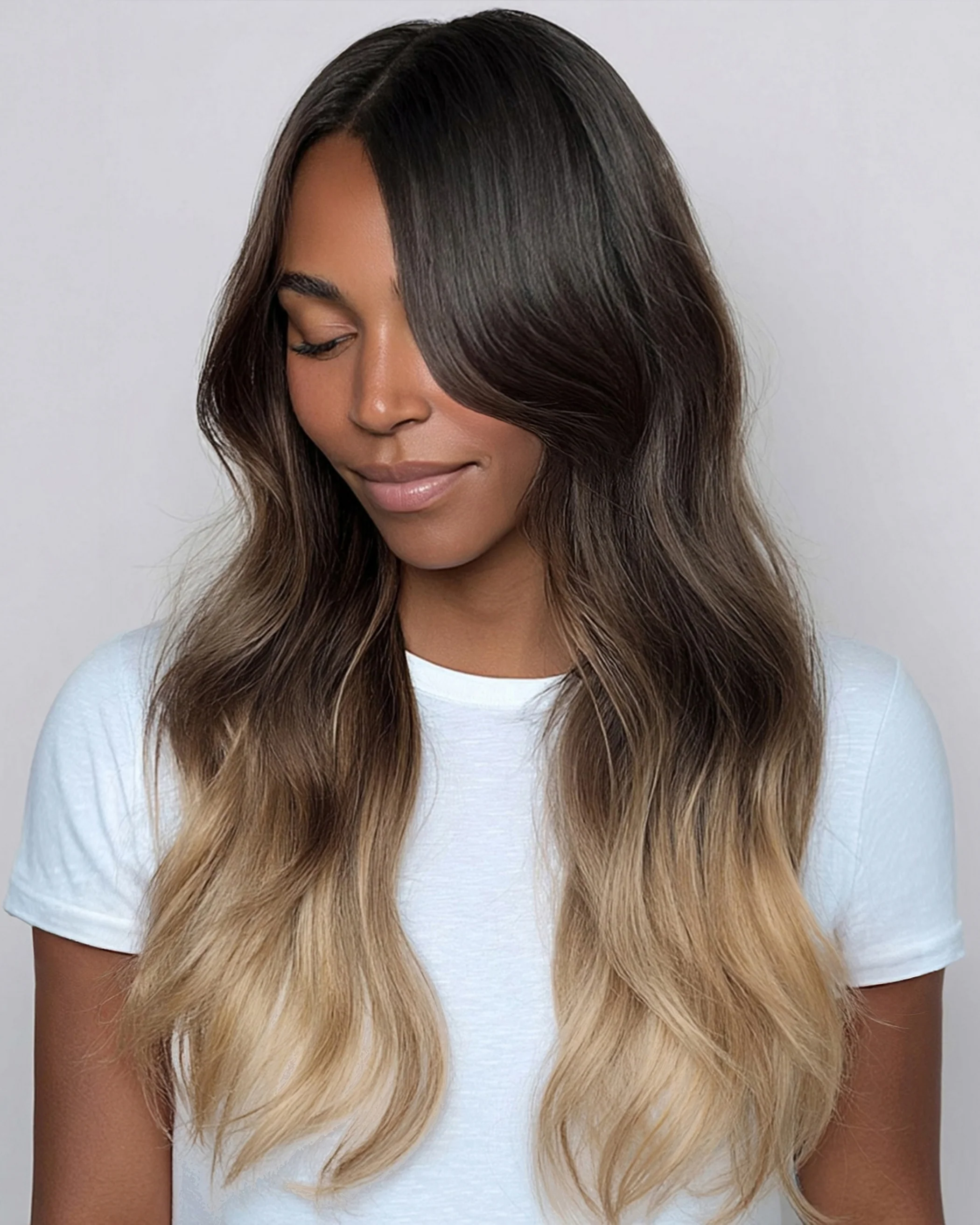 Silk Seam™ Clip-In, Dark Brown/Dirty Blonde #2/18 Balayage