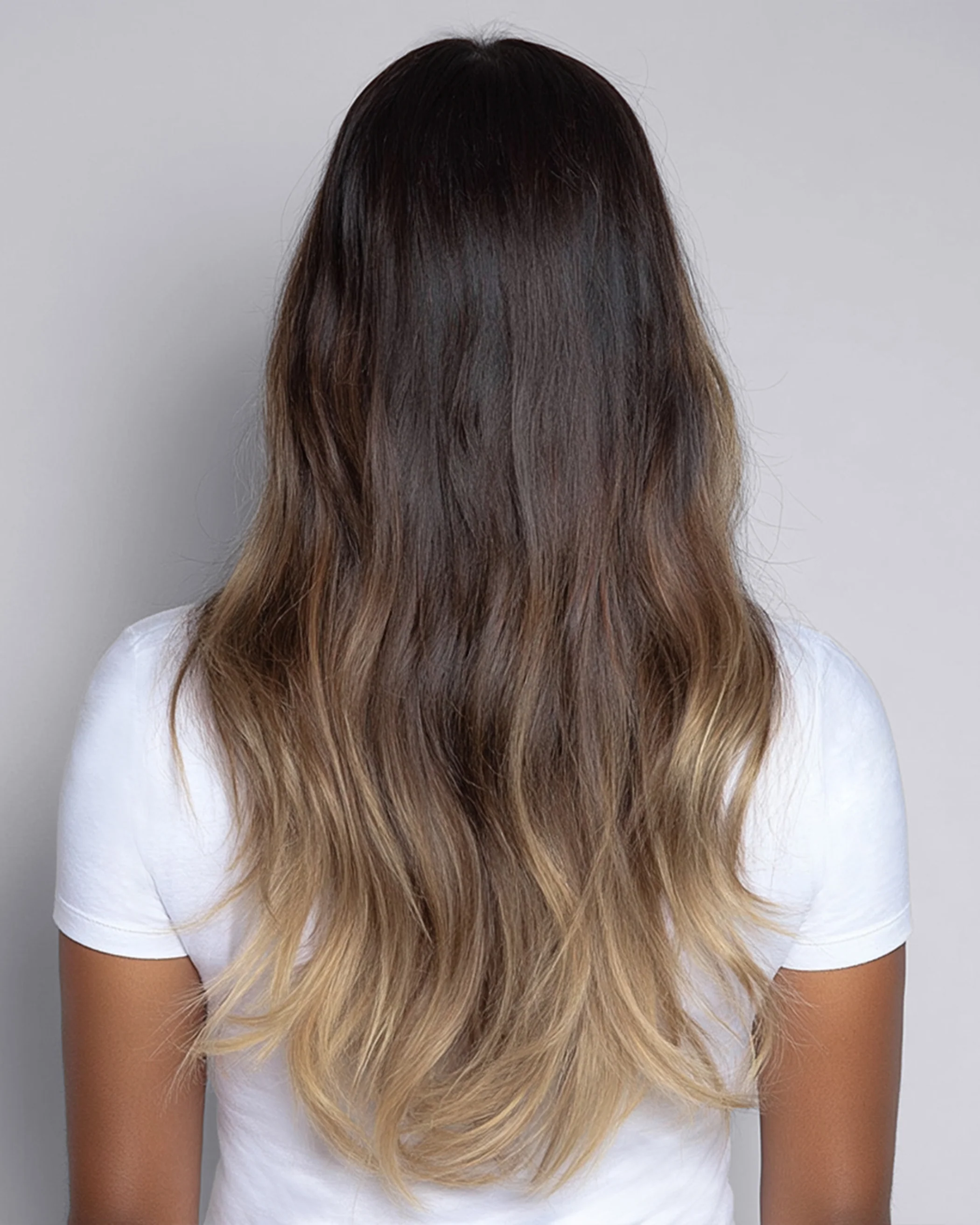 Silk Seam™ Clip-In, Dark Brown/Dirty Blonde #2/18 Balayage - Image 3