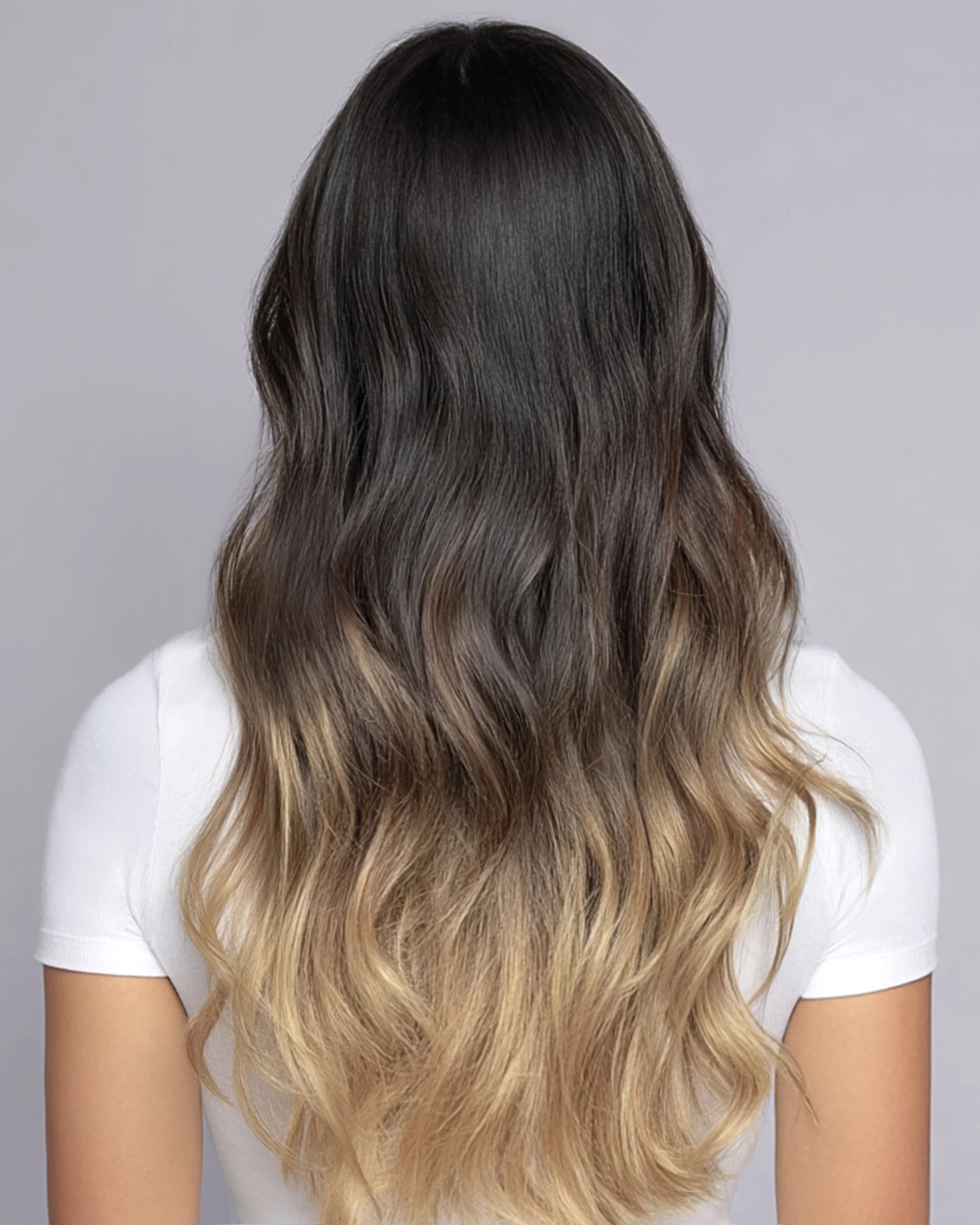 Silk Seam™ Clip-In, Dark Brown/Dirty Blonde #2/18 Balayage - Image 5
