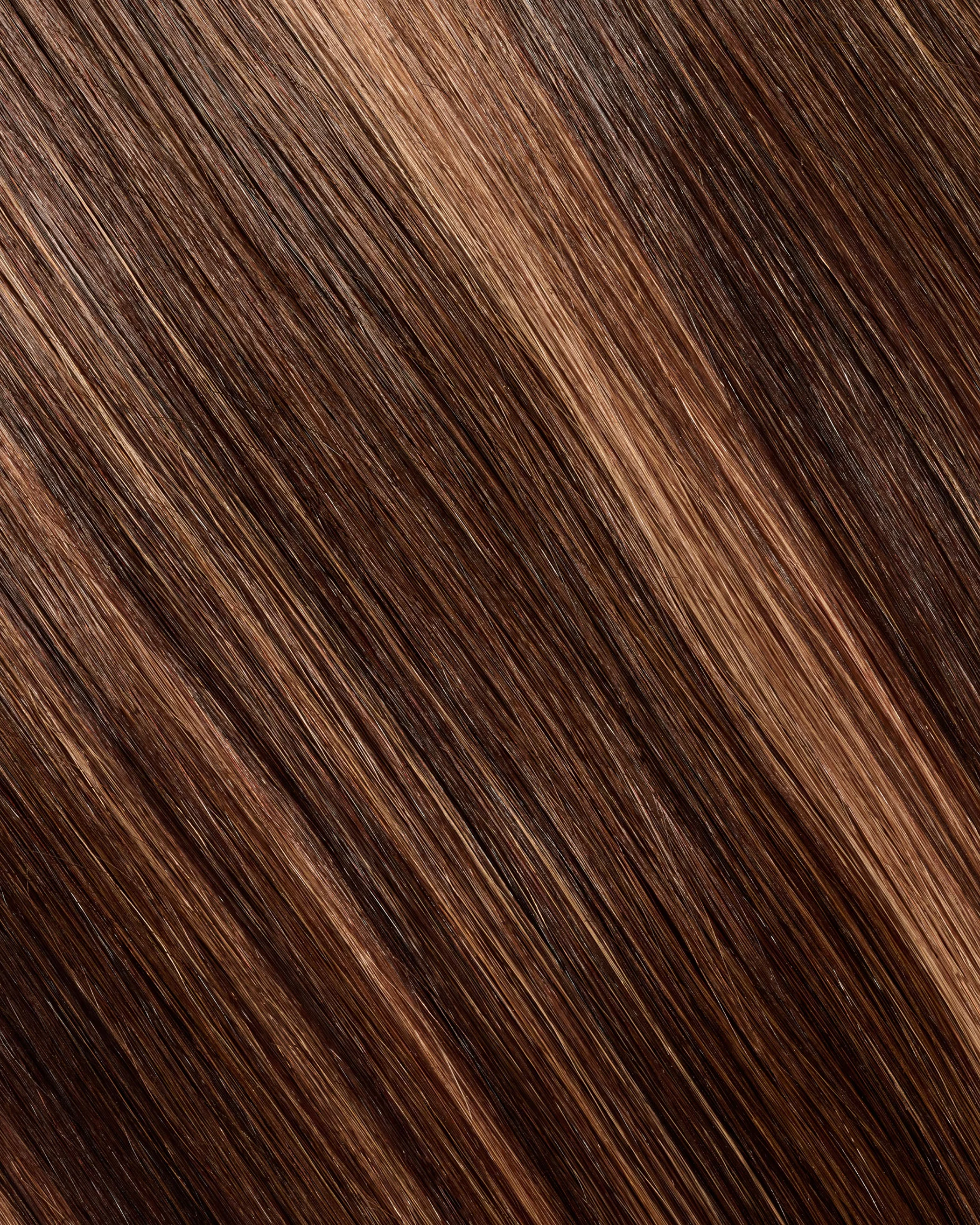 Silk Seam™ Clip-In, Dark Honey Cocoa Highlight - Image 2