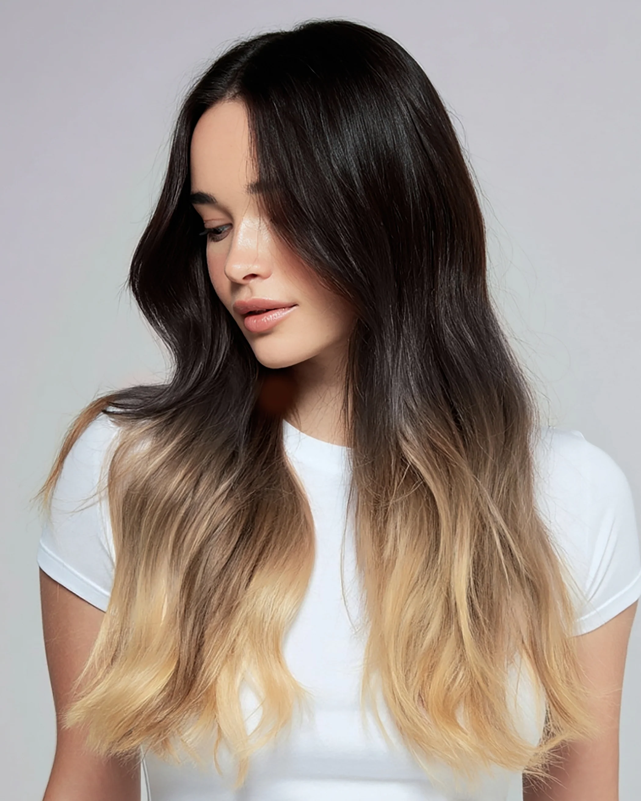 Silk Seam™ Clip-In, Mochachino Brown/Dirty Blonde #1C/18 Balayage - Image 5