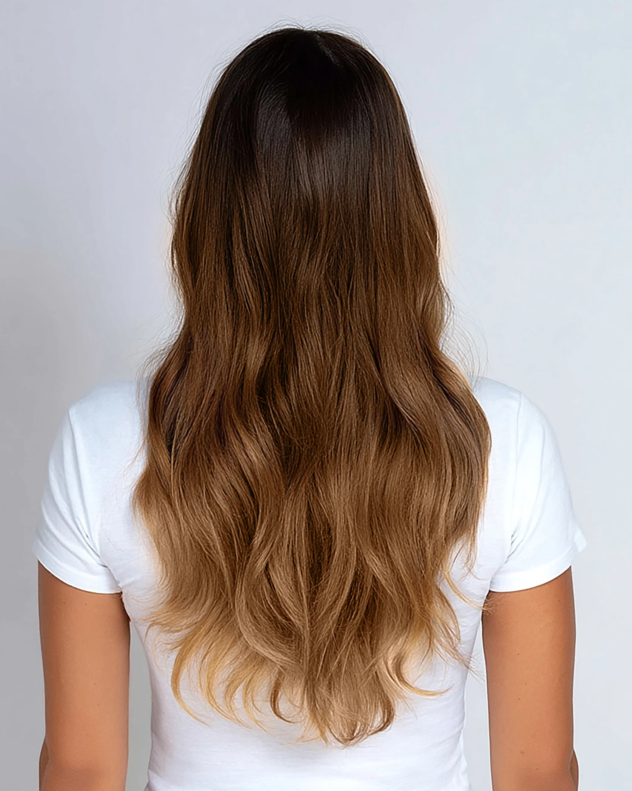 Silk Seam™ Clip-In, Off Black/Almond Brown #1B/7 Rooted - Image 3