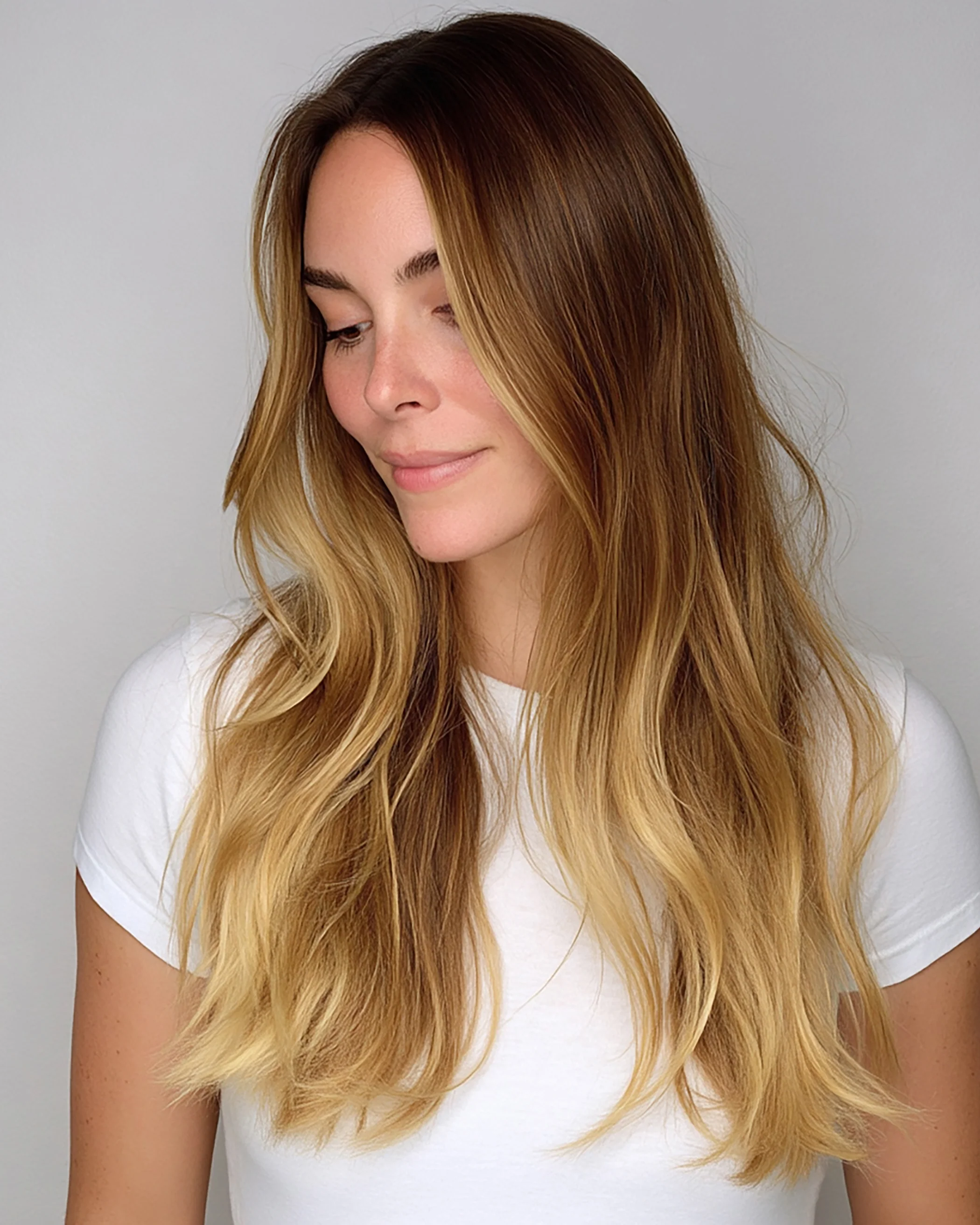 Silk Seam™ Clip-In, Warm Brown/Honey Blonde #17/24 Ombre - Image 4