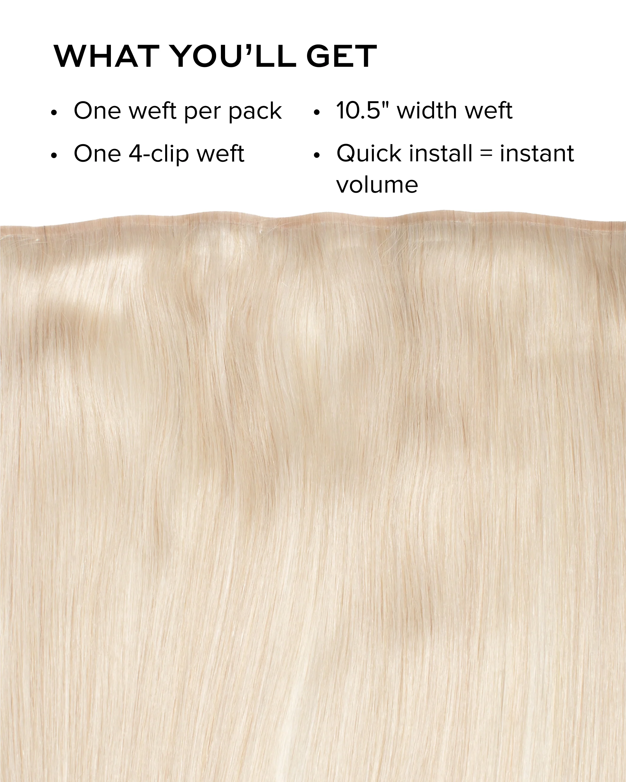 Silk Seam™ Volumizing Weft Clip-In, Ash Blonde #60 Natural - Image 2