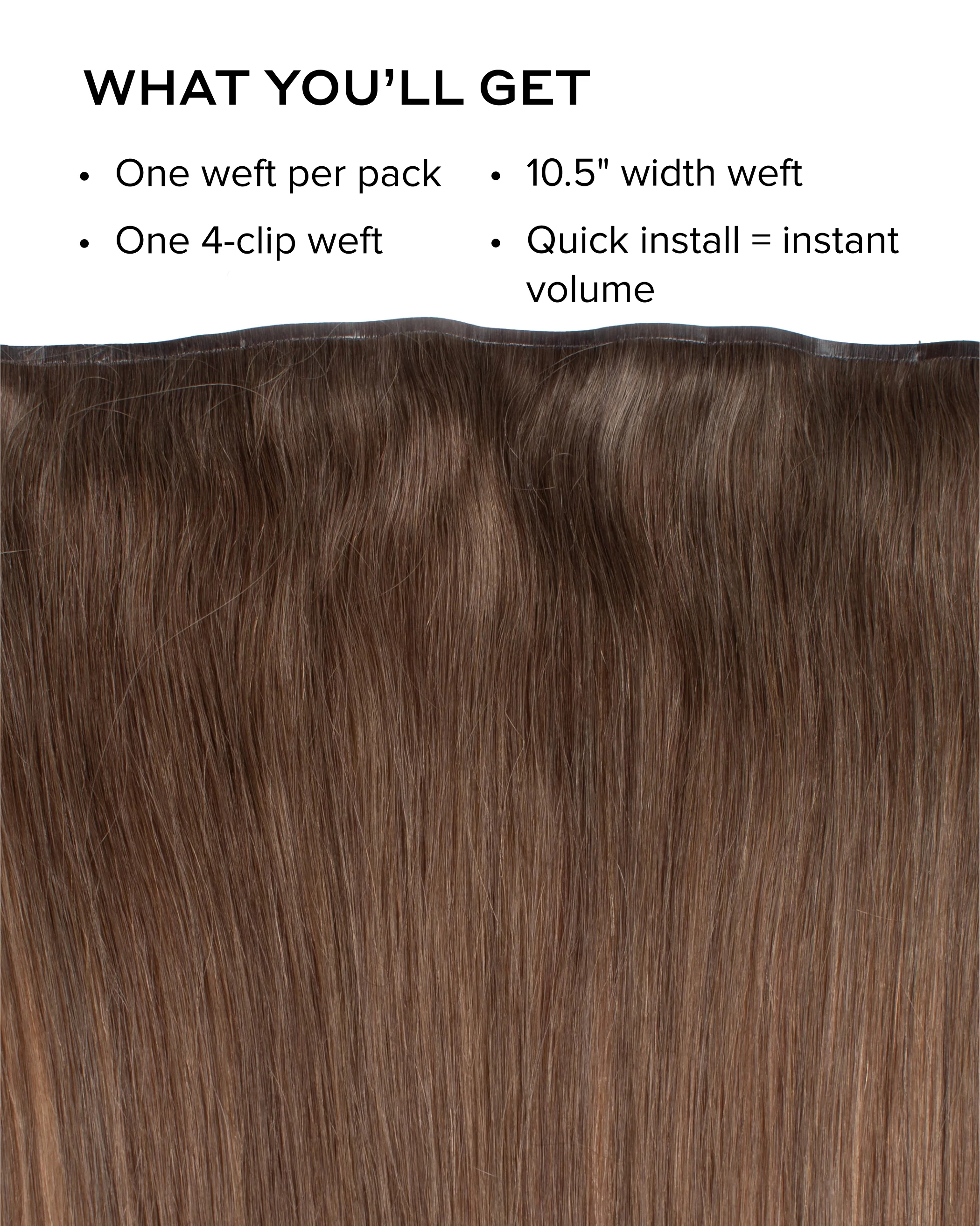 Silk Seam™ Volumizing Weft Clip-In, Ash Bronde/Strawberry Blonde #21/27 Ombre - Image 2