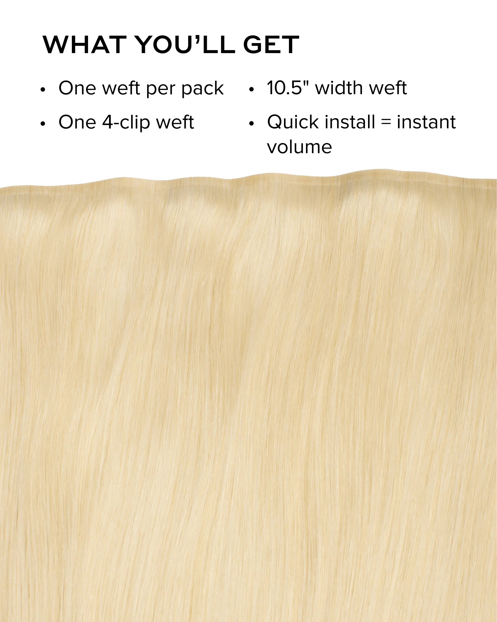 Silk Seam™ Volumizing Weft Clip-In, Beach Blonde #613 Natural - Image 2