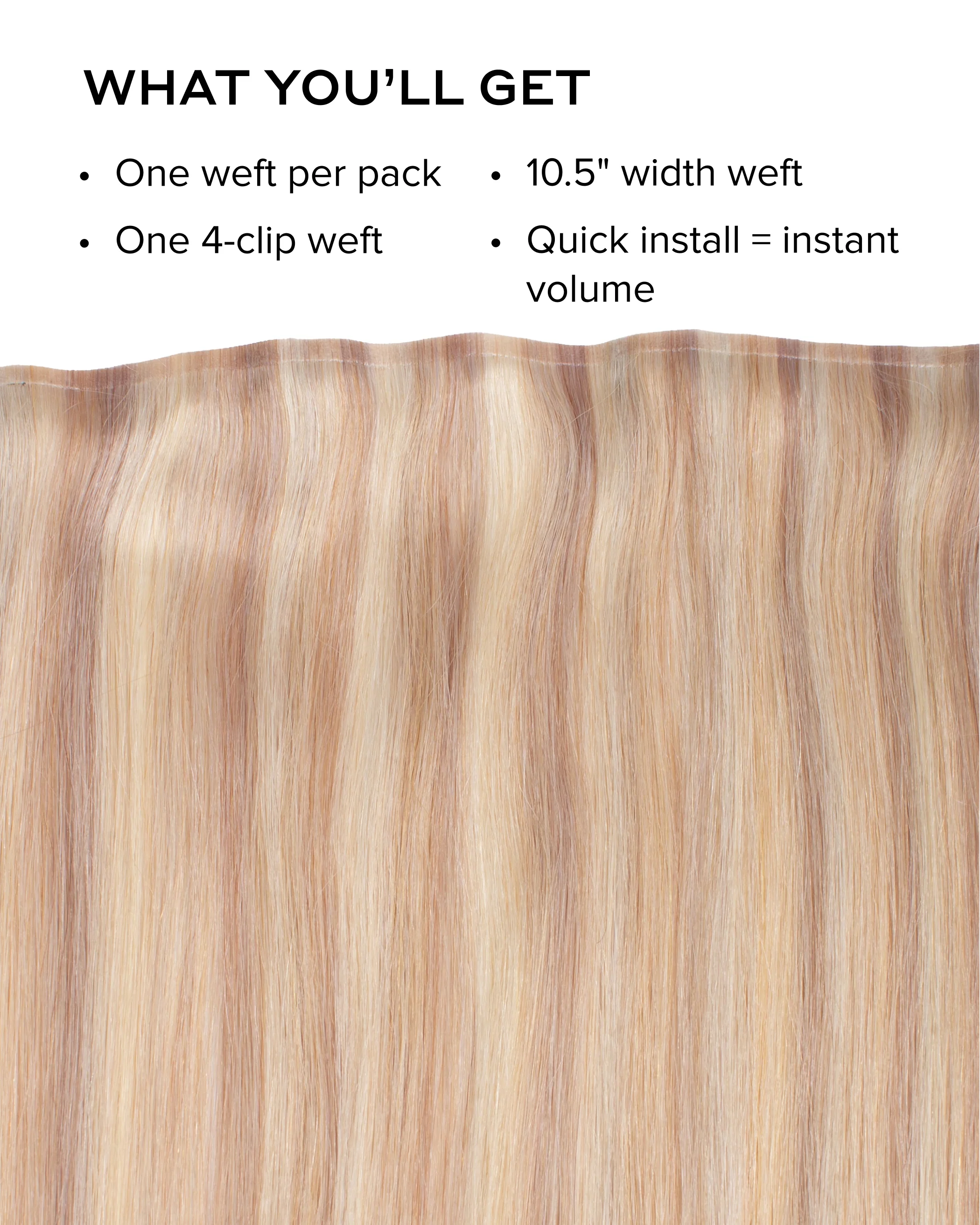Silk Seam™ Volumizing Weft Clip-In, Butter Blonde #P10/16/60 Natural - Image 2