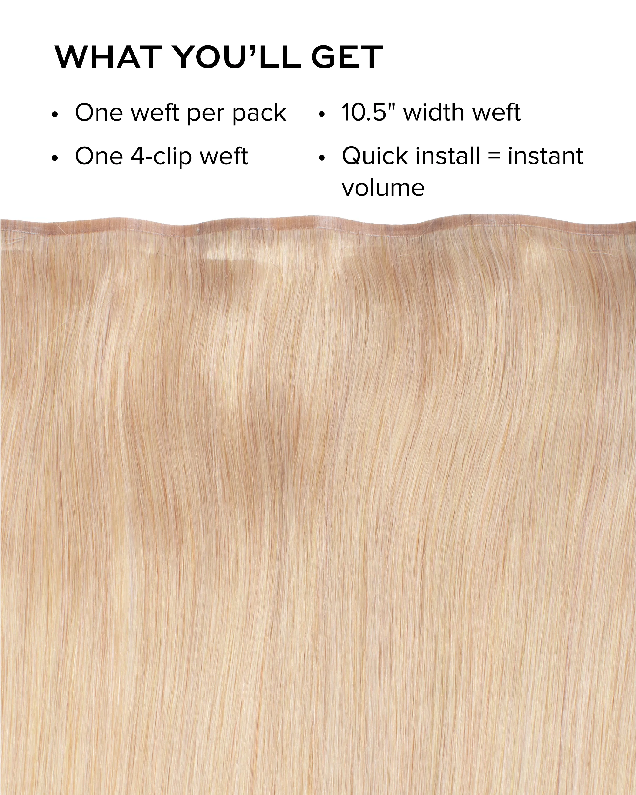 Silk Seam™ Volumizing Weft Clip-In, Dirty Blonde #18 Natural - Image 2