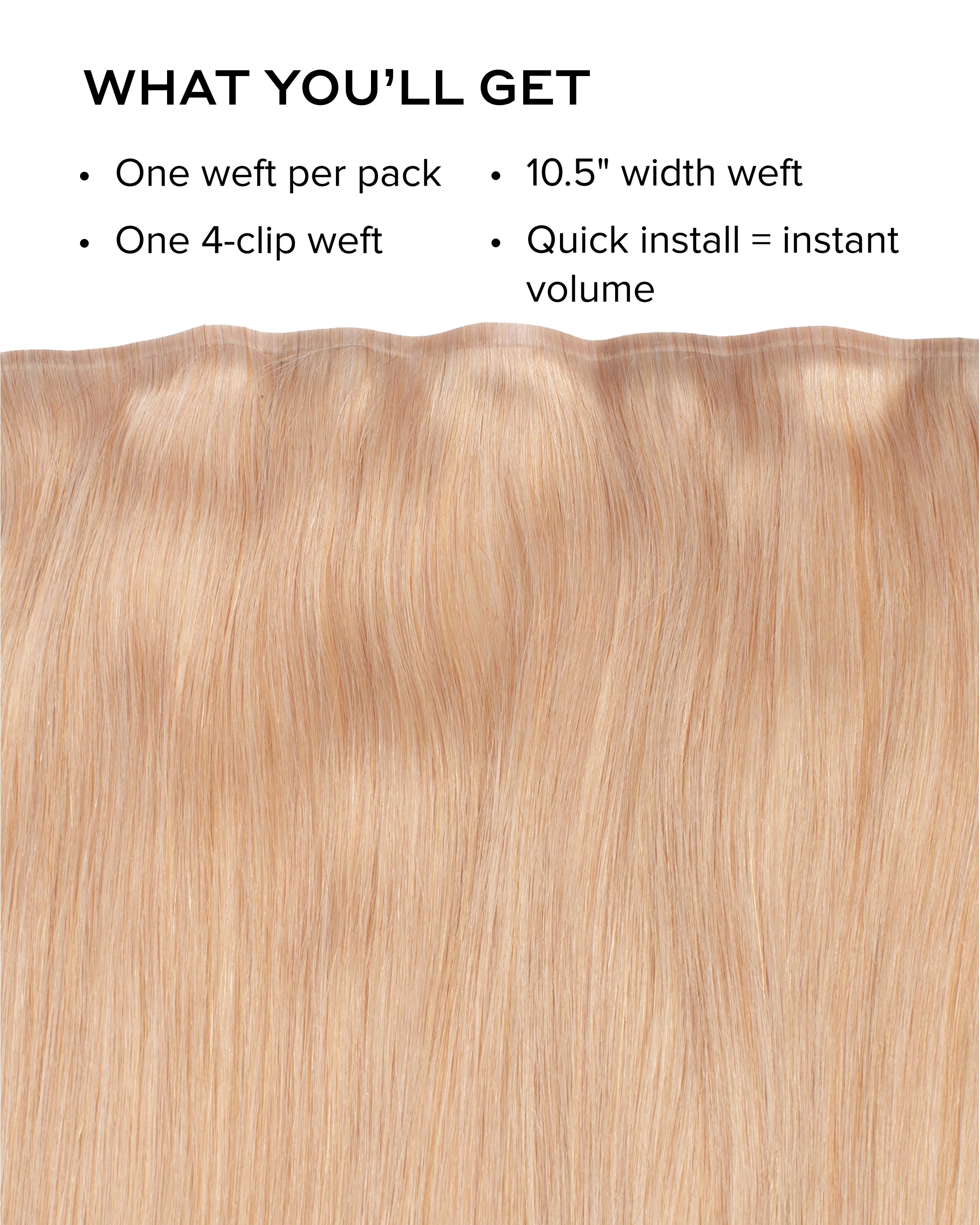 Silk Seam™ Volumizing Weft Clip-In, Strawberry Blonde #27 Natural - Image 2