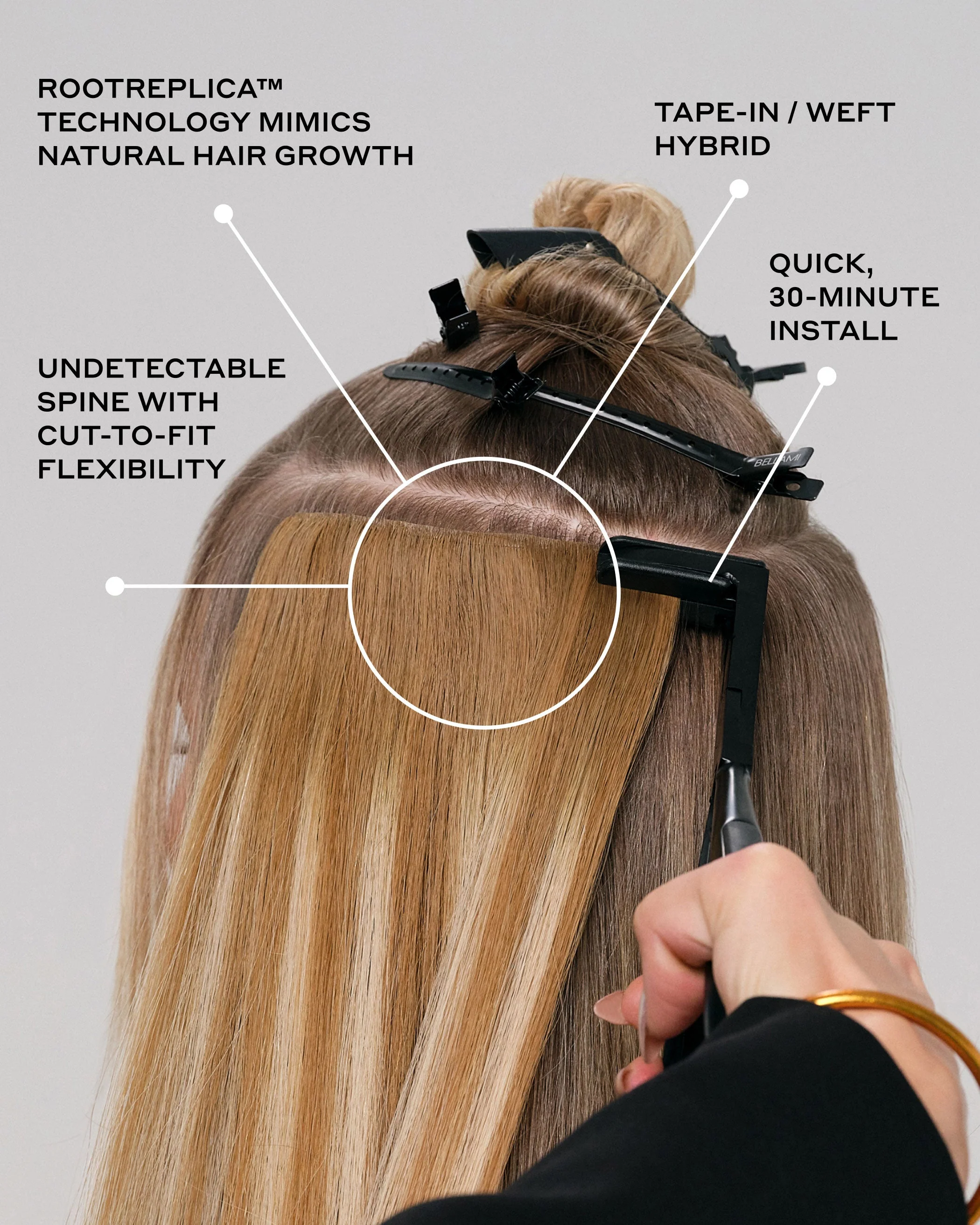 Tape-In Express Weft, Bronzed Amber #560 Natural - Image 3