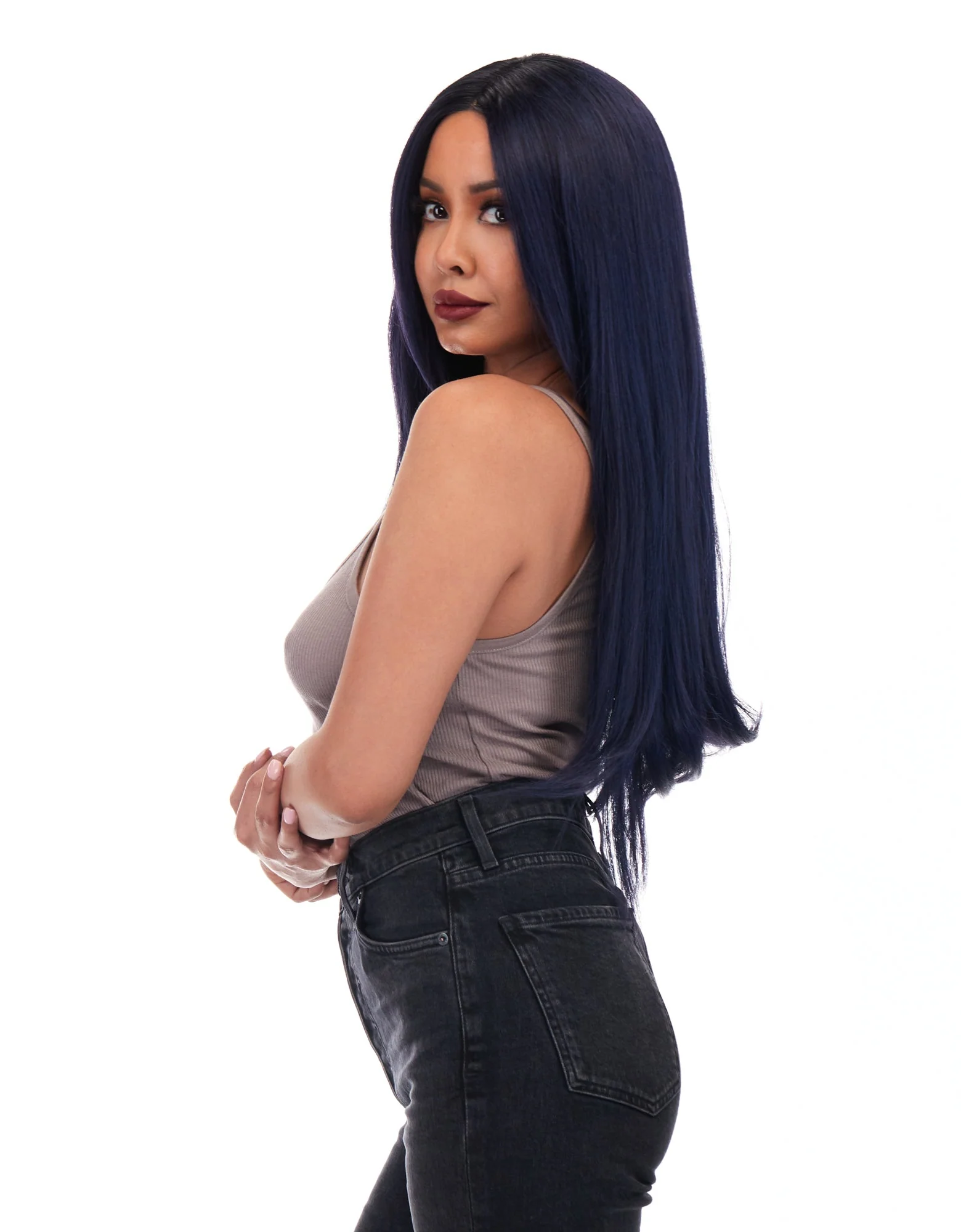 Tokyo Stylez - Knight Rider 360g 26" Straight Faux Hair Wig - Image 2